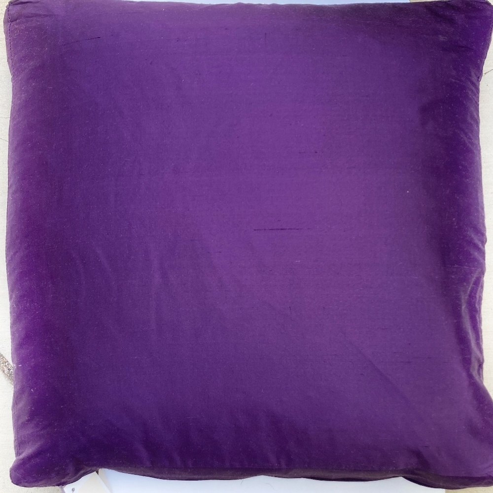 Shiraz silk violet 18” sq. pillow